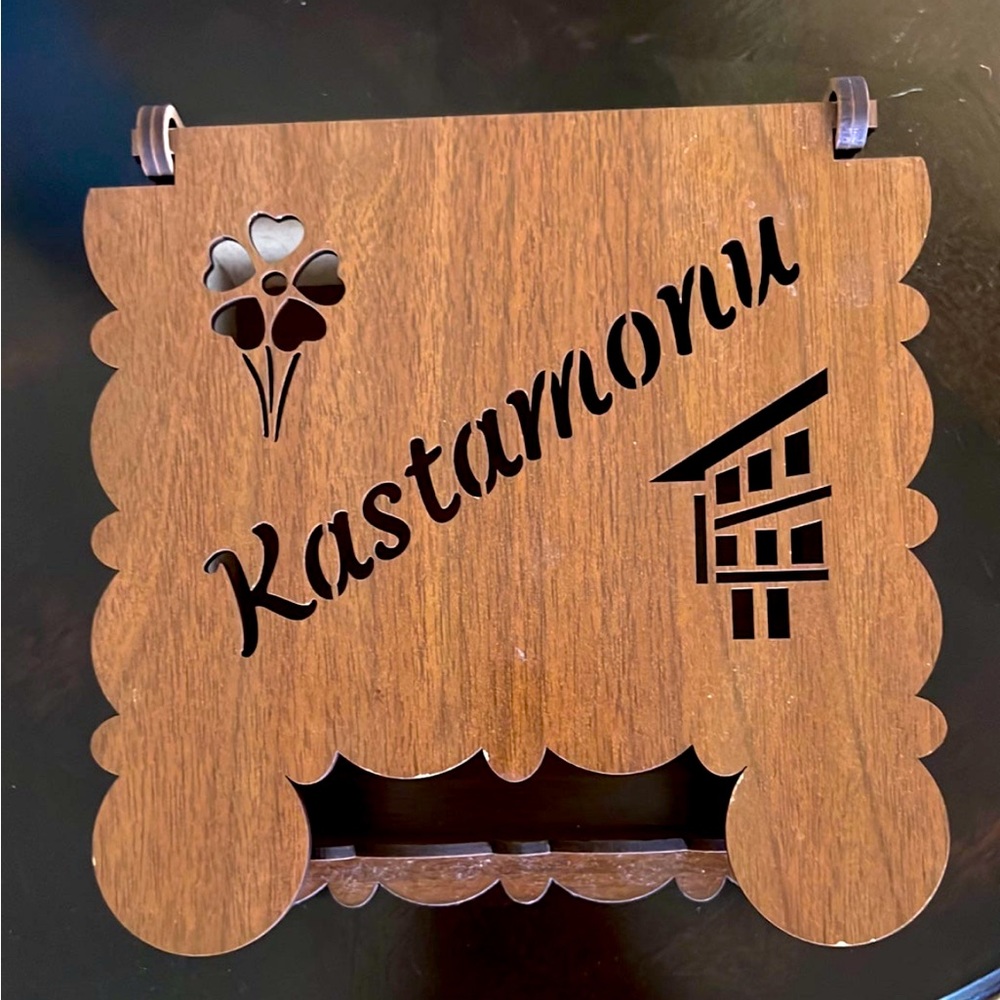 authentic napkin holder wooden